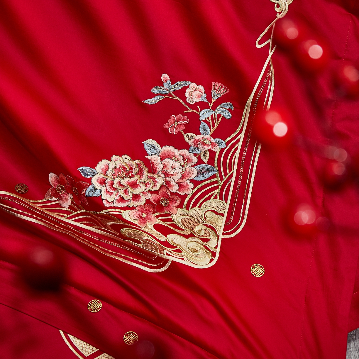 91家纺网 家纺一手货源 找家纺 浩情国际婚庆供货中心 2026新款100%全棉长绒棉纯棉婚庆四件套结婚刺绣六件套多件套长期供货 浪漫囍事-金