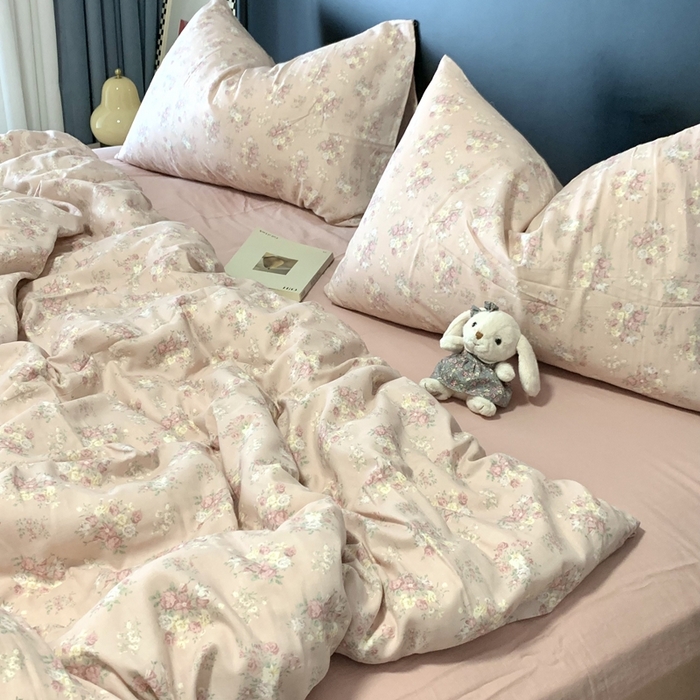 源启生活 2025新款A类全棉双层纱四件套 时光里