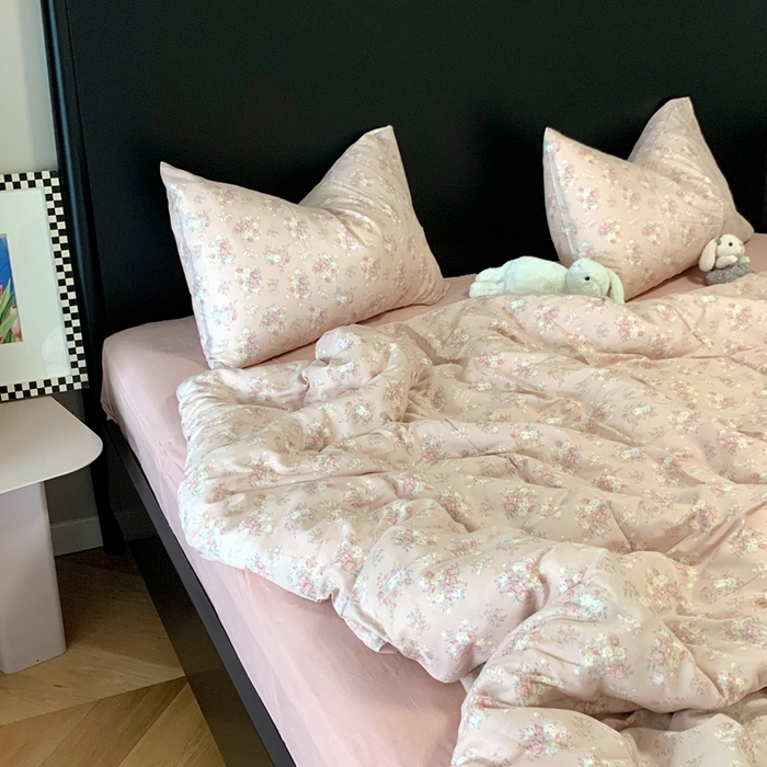 91家纺网 家纺一手货源 找家纺 源启生活 2025新款A类全棉双层纱四件套 时光里