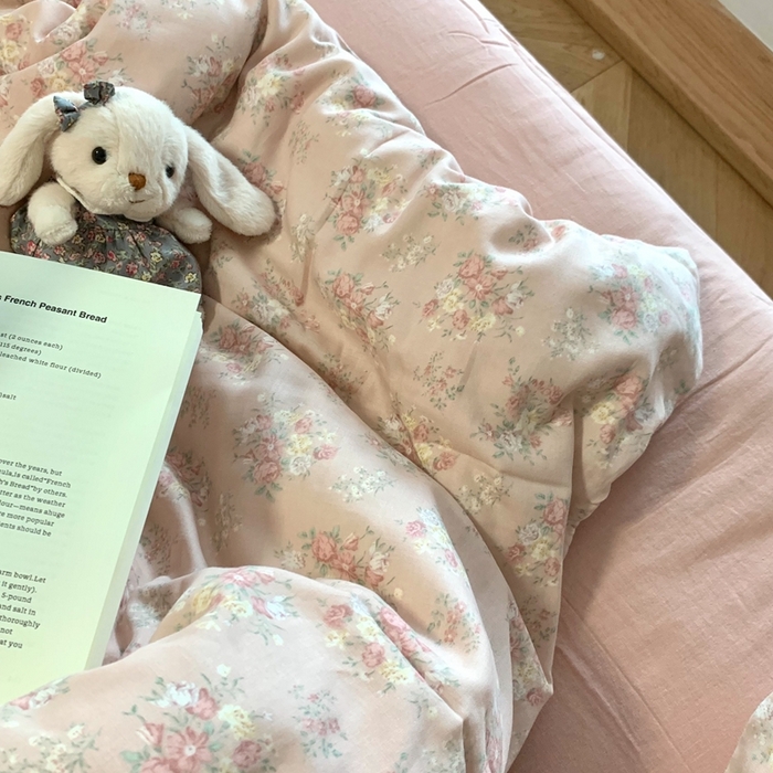 91家纺网 家纺一手货源 找家纺 源启生活 2025新款A类全棉双层纱四件套 时光里