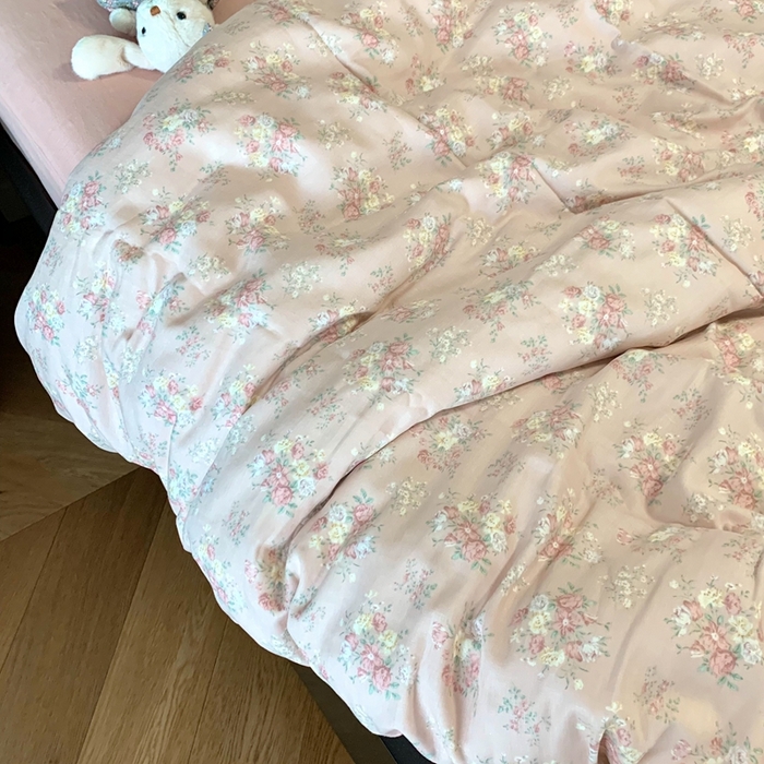 91家纺网 家纺一手货源 找家纺 源启生活 2025新款A类全棉双层纱四件套 时光里