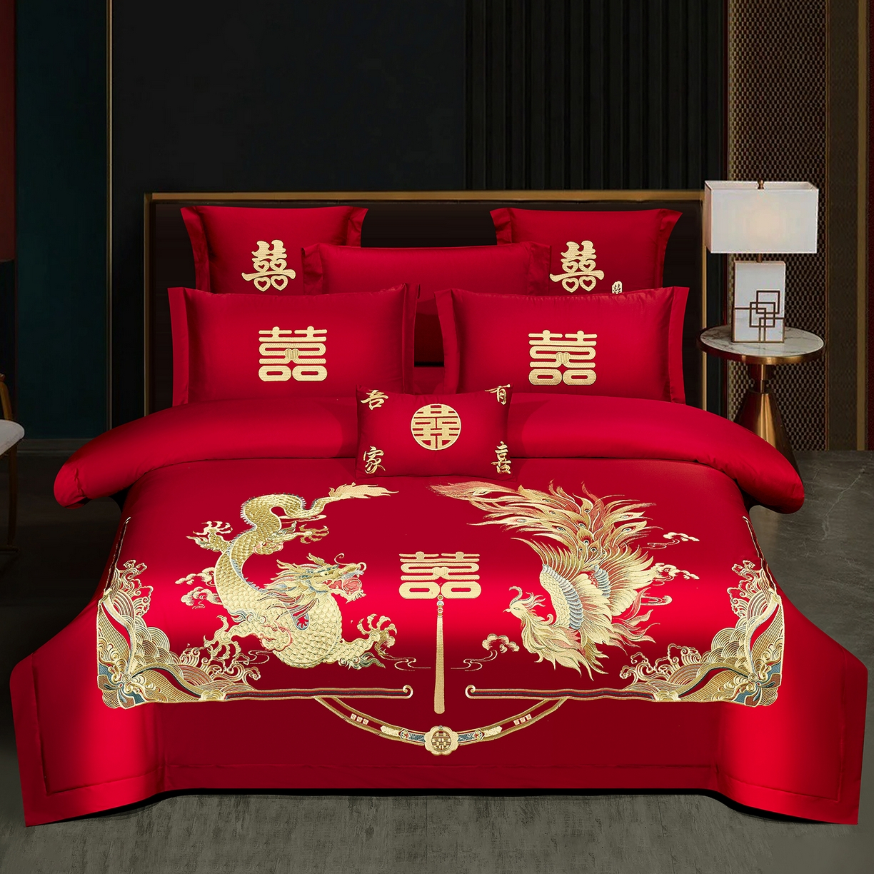 91家纺网 家纺一手货源 找家纺 （总）浩情国际婚庆供货中心 2026新款100%全棉长绒棉纯棉婚庆四件套结婚刺绣六件套多件套长期供货