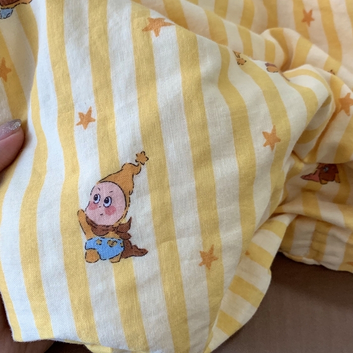 91家纺网 家纺一手货源 找家纺 源启生活 2025新款A类全棉双层纱四件套 晚安小星星