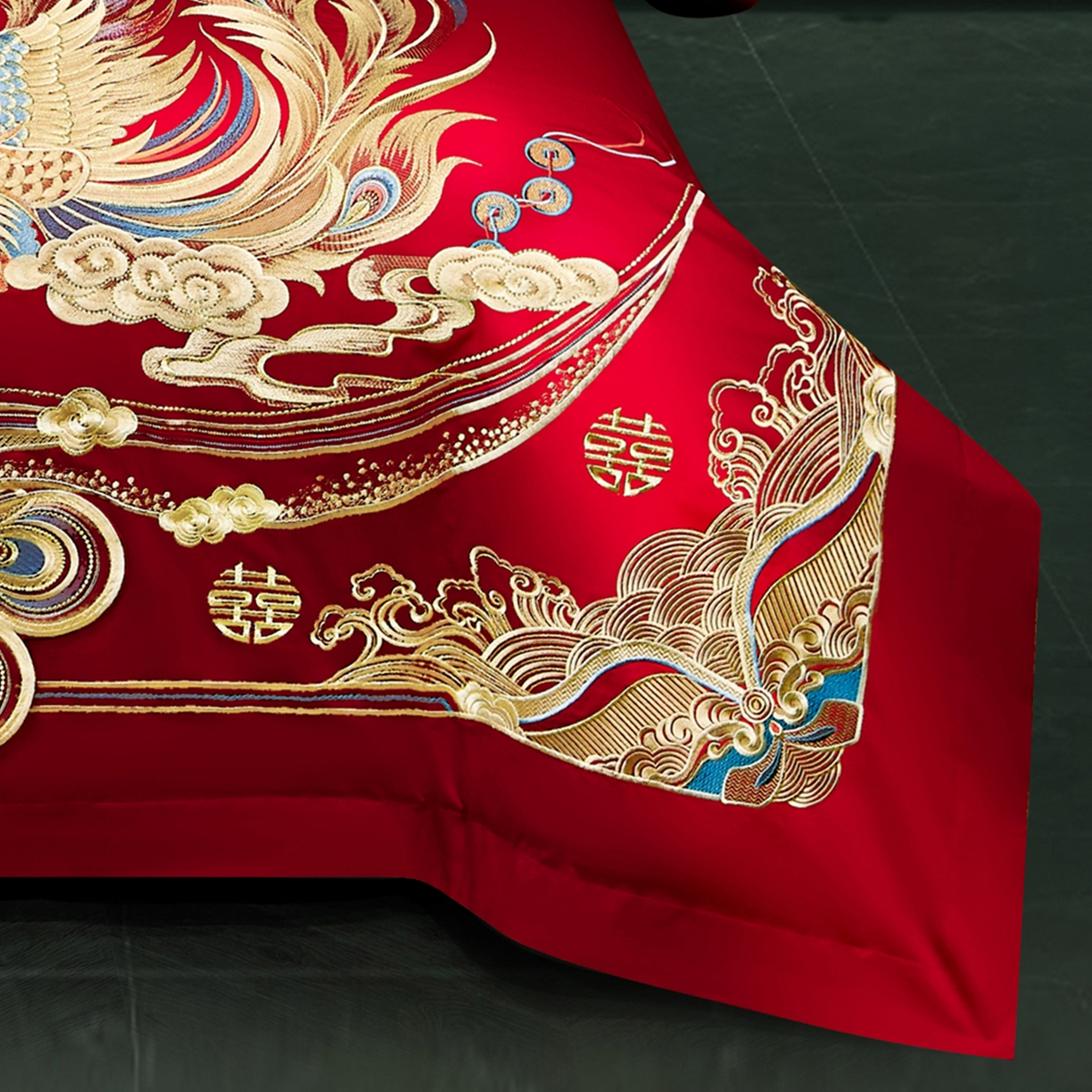 91家纺网 家纺一手货源 找家纺 浩情国际婚庆供货中心 2026新款100%全棉长绒棉纯棉婚庆四件套结婚刺绣六件套多件套长期供货 龙凤贺彩