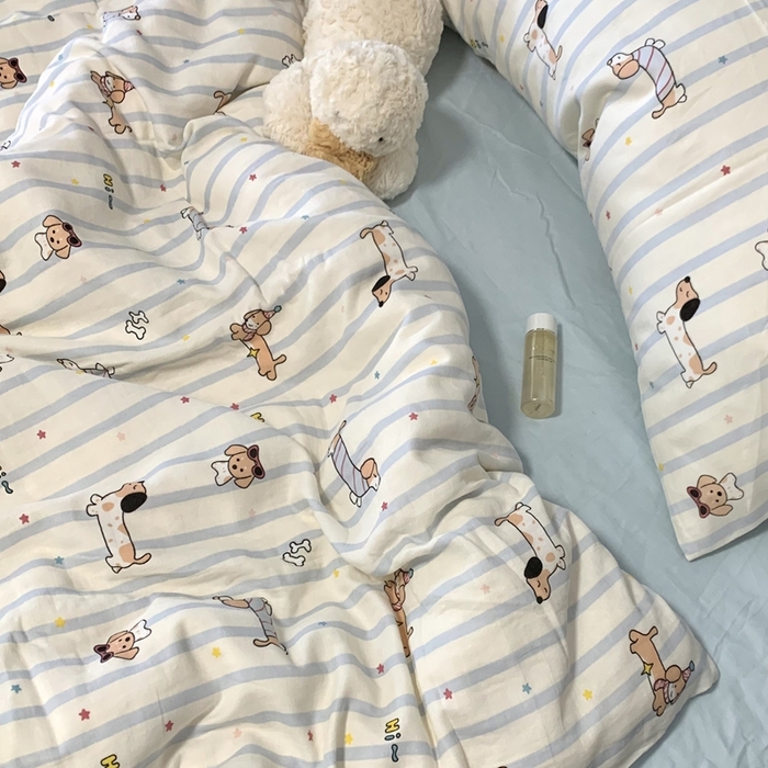 源启生活 2025新款A类全棉双层纱四件套 旺仔