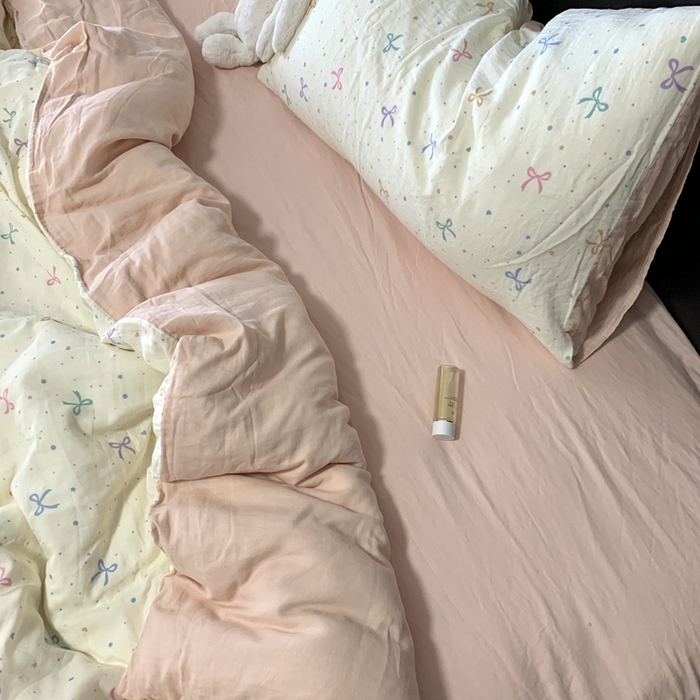 91家纺网 家纺一手货源 找家纺 源启生活 2025新款A类全棉双层纱四件套 小仙女