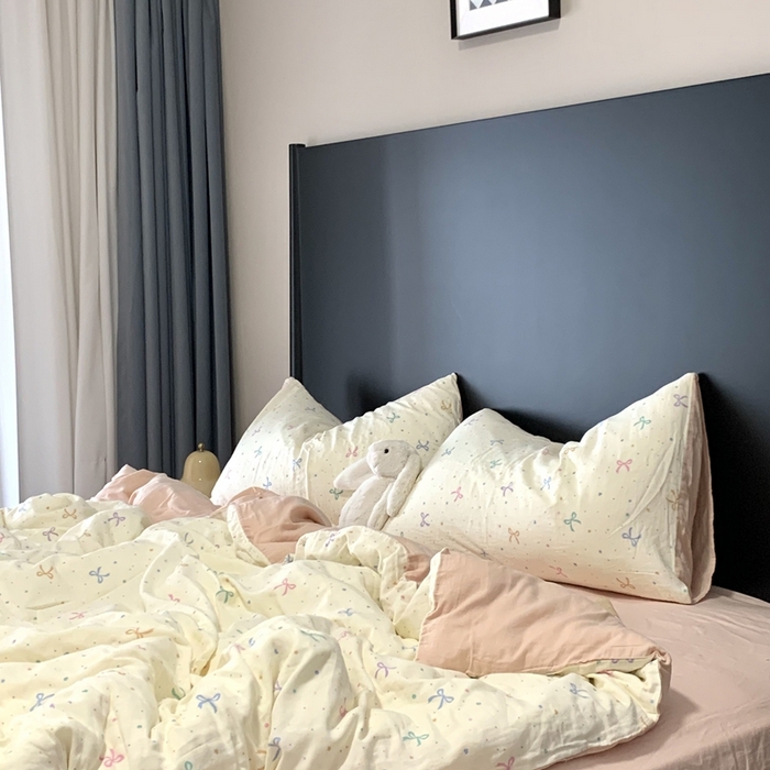 91家纺网 家纺一手货源 找家纺 源启生活 2025新款A类全棉双层纱四件套 小仙女