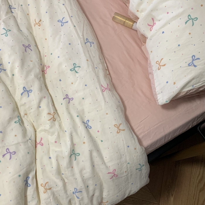 91家纺网 家纺一手货源 找家纺 源启生活 2025新款A类全棉双层纱四件套 小仙女