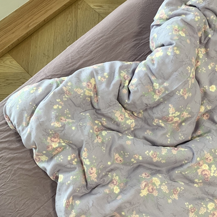 91家纺网 家纺一手货源 找家纺 源启生活 2025新款A类全棉双层纱四件套 伊芙琳