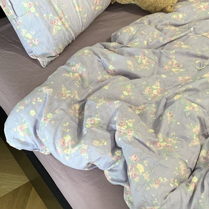 91家纺网 家纺一手货源 找家纺 源启生活 2025新款A类全棉双层纱四件套 伊芙琳