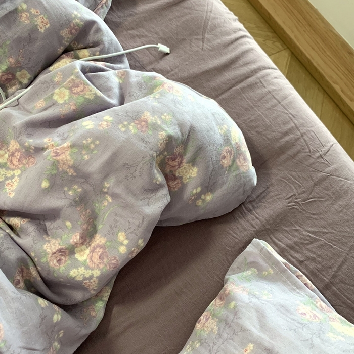 91家纺网 家纺一手货源 找家纺 源启生活 2025新款A类全棉双层纱四件套 伊芙琳