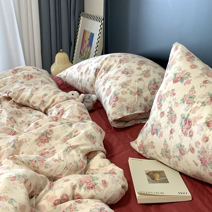 91家纺网 家纺一手货源 找家纺 源启生活 2025新款A类全棉双层纱四件套 拜里朵