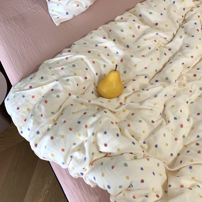 源启生活 2025新款A类全棉双层纱四件套 彩啵啵