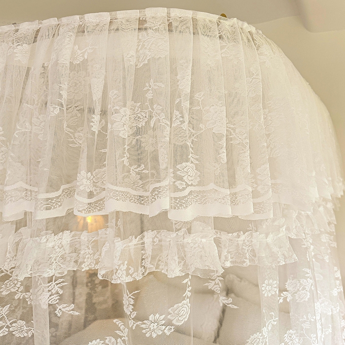 91家纺网 家纺一手货源 找家纺 都市缘蚊帐 2026新款303欧式浪漫导轨蕾丝提花蚊帐 303可可庄园-奶油白