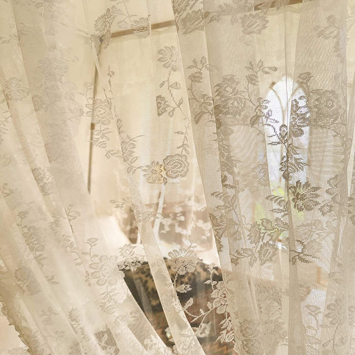 91家纺网 家纺一手货源 找家纺 都市缘蚊帐 2026新款303欧式浪漫导轨蕾丝提花蚊帐 303可可庄园-奶油白