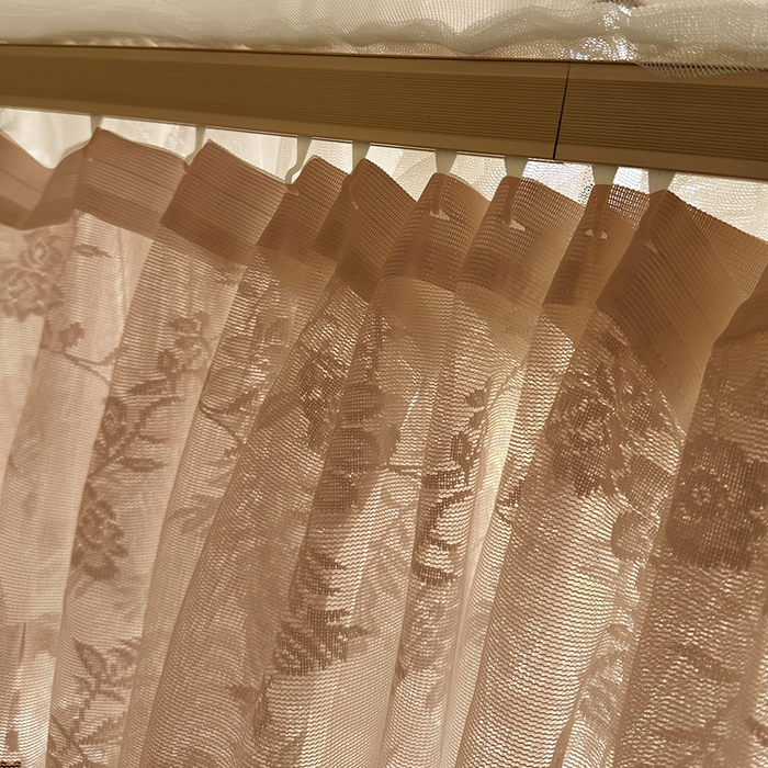91家纺网 家纺一手货源 找家纺 都市缘蚊帐 2026新款303欧式浪漫导轨蕾丝提花蚊帐 303可可庄园-奶油香槟