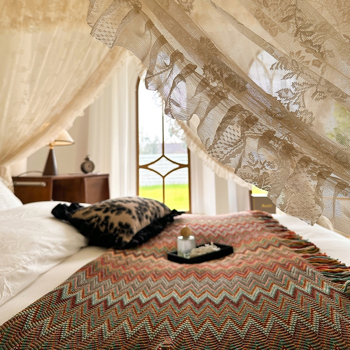 91家纺网 家纺一手货源 找家纺 都市缘蚊帐 2026新款303欧式浪漫导轨蕾丝提花蚊帐 303可可庄园-奶油杏