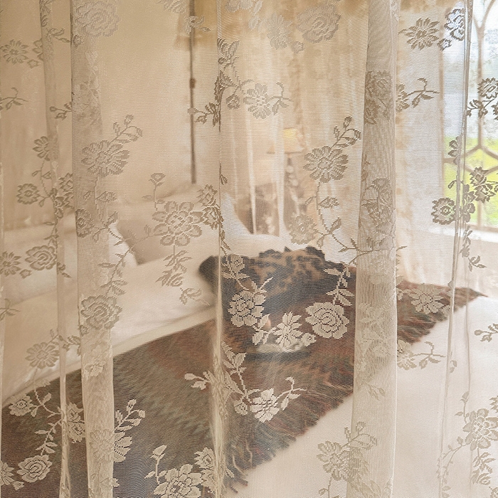 91家纺网 家纺一手货源 找家纺 都市缘蚊帐 2026新款303欧式浪漫导轨蕾丝提花蚊帐 303可可庄园-奶油杏