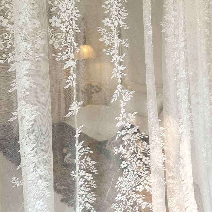91家纺网 家纺一手货源 找家纺 都市缘蚊帐 2026新款303欧式浪漫导轨蕾丝提花蚊帐 303玫瑰庄园-奶油白