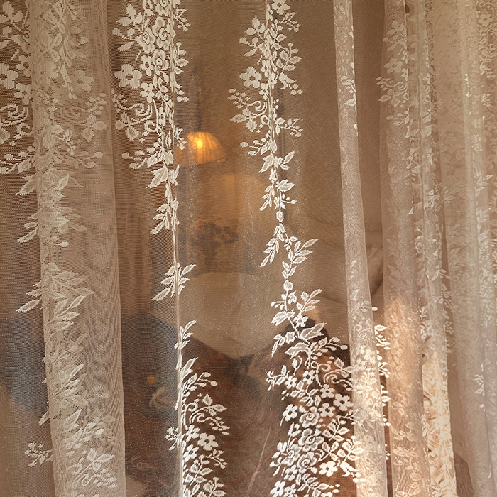 91家纺网 家纺一手货源 找家纺 都市缘蚊帐 2026新款303欧式浪漫导轨蕾丝提花蚊帐 303玫瑰庄园-奶油香槟