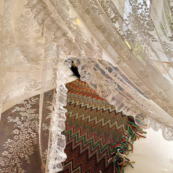 91家纺网 家纺一手货源 找家纺 都市缘蚊帐 2026新款303欧式浪漫导轨蕾丝提花蚊帐 303玫瑰庄园-奶油杏