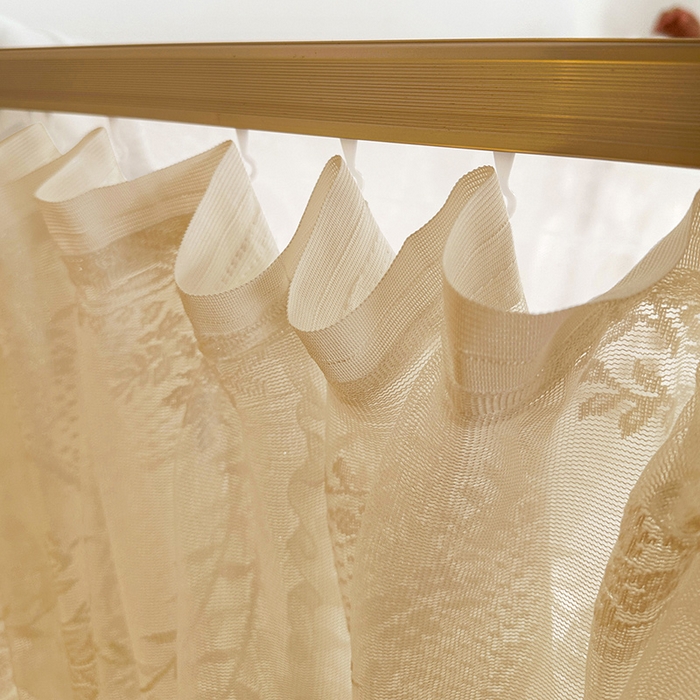 91家纺网 家纺一手货源 找家纺 都市缘蚊帐 2026新款303欧式浪漫导轨蕾丝提花蚊帐 303薇尔庄园-奶油杏