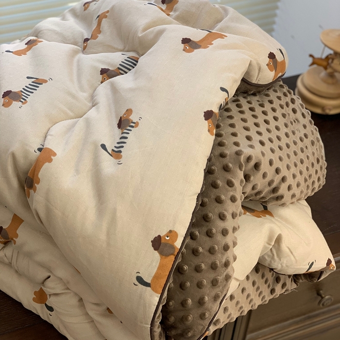 91家纺网 家纺一手货源 找家纺 源启生活 2025新款豆豆被 修修狗