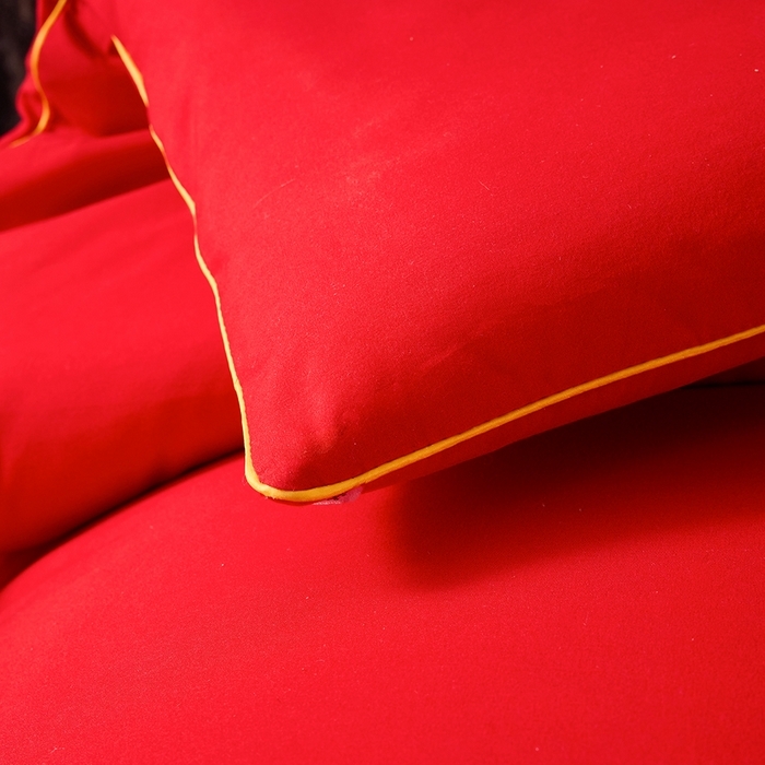 91家纺网 家纺一手货源 找家纺 （总）啊雅家居 2026新款结婚大红套装被芯床垫枕芯大豆棉新婚套装