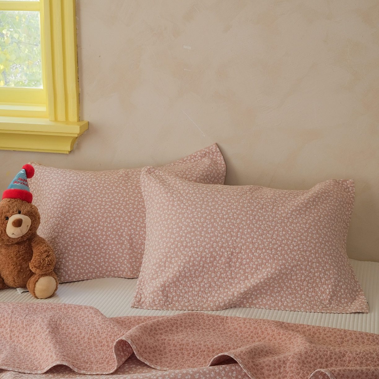 91家纺网 家纺一手货源 找家纺 （总）沐瑟家纺 2026新款全棉四层纱布无印枕巾