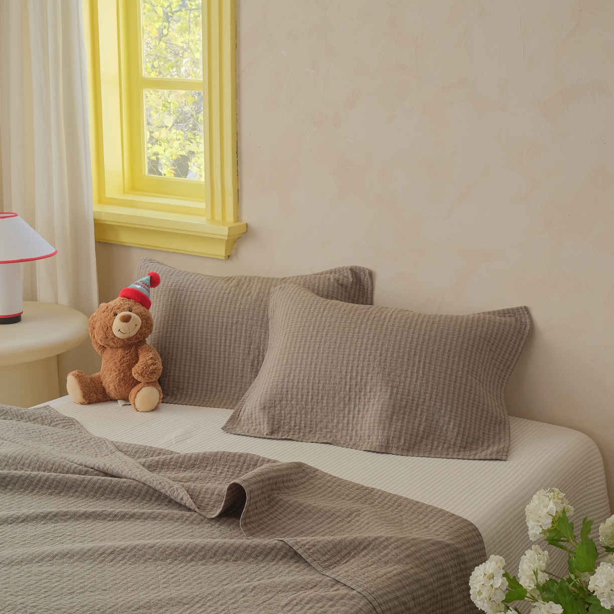 91家纺网 家纺一手货源 找家纺 （总）沐瑟家纺 2026新款全棉四层纱布无印枕巾