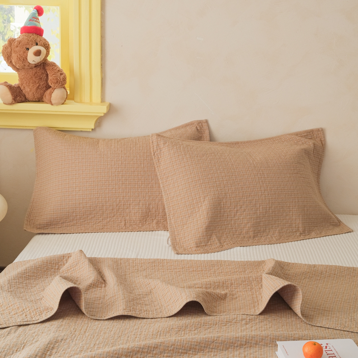 91家纺网 家纺一手货源 找家纺 （总）沐瑟家纺 2026新款全棉四层纱布无印枕巾