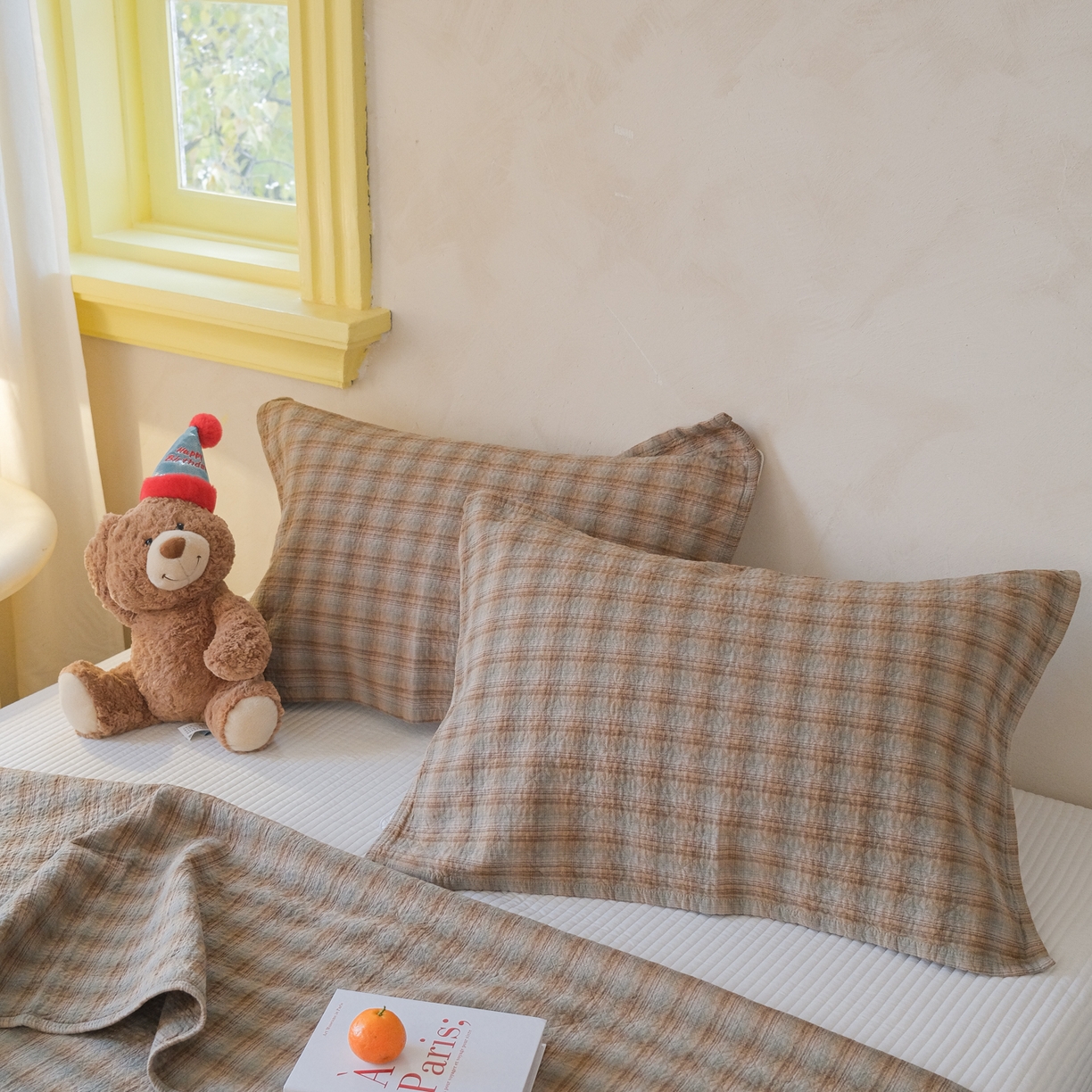 91家纺网 家纺一手货源 找家纺 （总）沐瑟家纺 2026新款全棉四层纱布无印枕巾