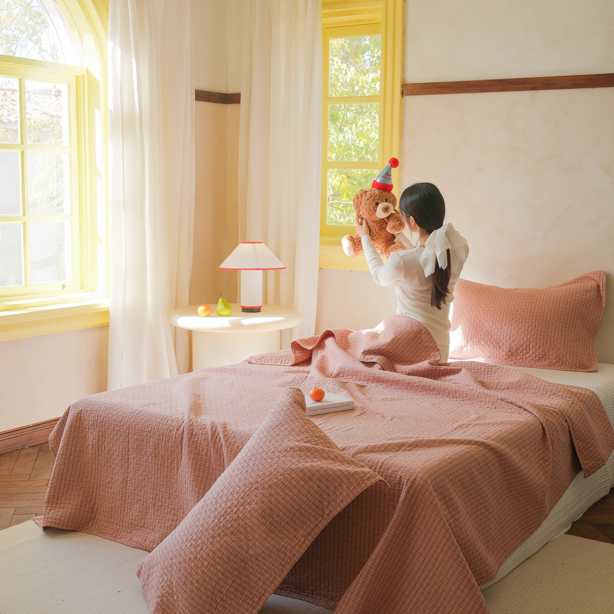 91家纺网 家纺一手货源 找家纺 （总）沐瑟家纺 2026新款全棉四层纱布无印枕巾