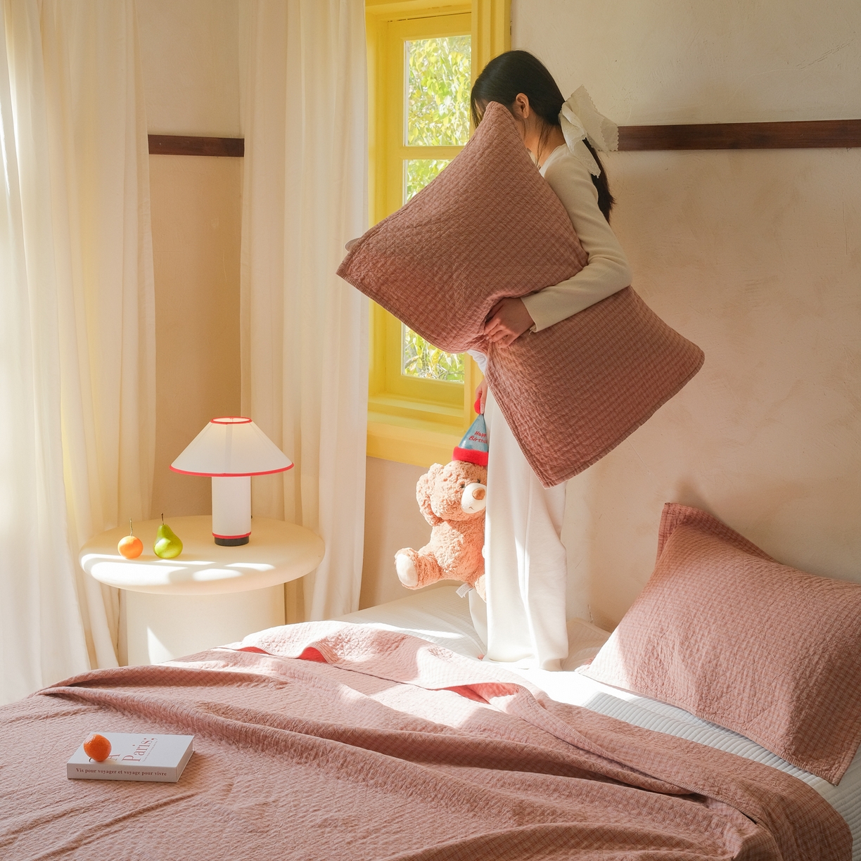 91家纺网 家纺一手货源 找家纺 （总）沐瑟家纺 2026新款全棉四层纱布无印枕巾