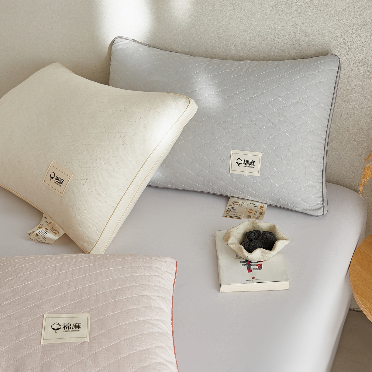 91家纺网 家纺一手货源 找家纺 （总）云熙枕业 2026新款原生棉麻护颈枕芯枕头