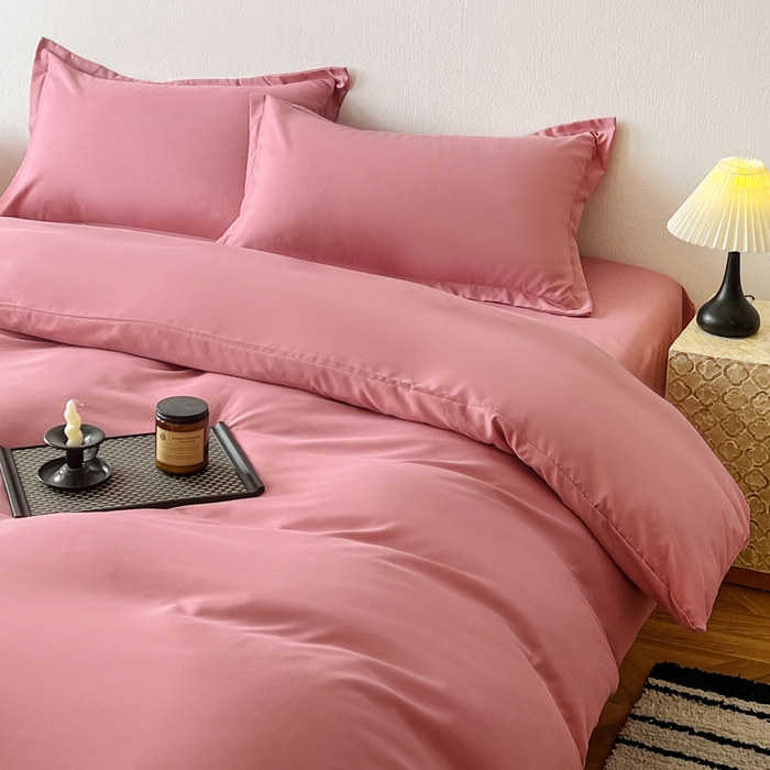 91家纺网 家纺一手货源 找家纺 （总）恬澳家纺 2025新款纯色亲肤四件套-极简