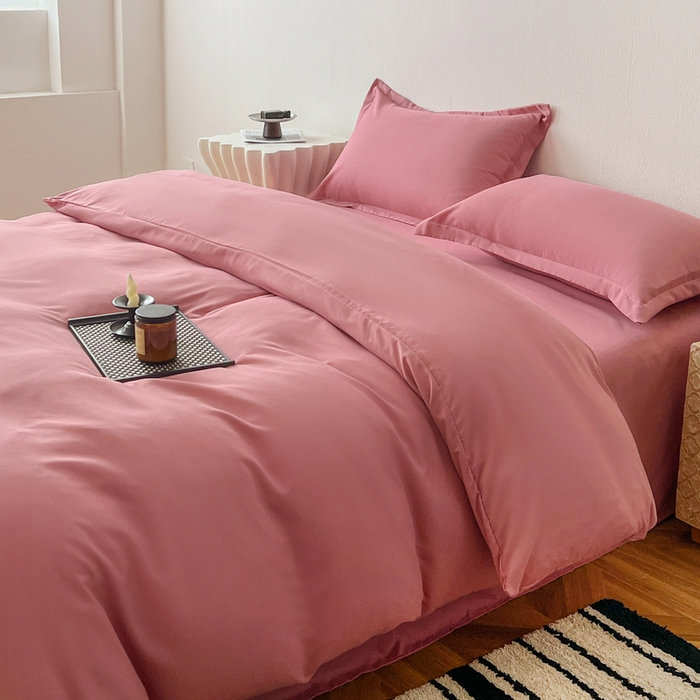 91家纺网 家纺一手货源 找家纺 （总）恬澳家纺 2025新款纯色亲肤四件套-极简