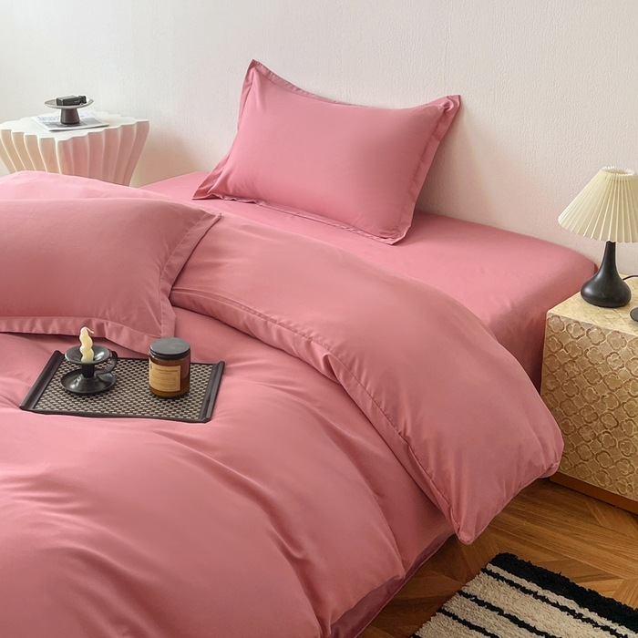 91家纺网 家纺一手货源 找家纺 （总）恬澳家纺 2025新款纯色亲肤四件套-极简