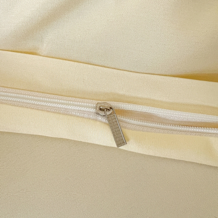 91家纺网 家纺一手货源 找家纺 恬澳家纺 2025新款纯色亲肤四件套-极简 极简-柠檬黄