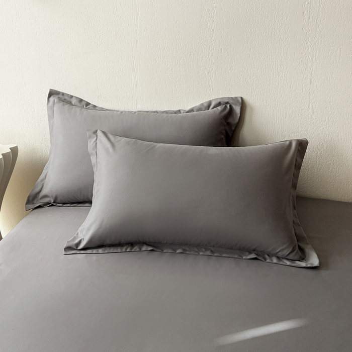 91家纺网 家纺一手货源 找家纺 恬澳家纺 2025新款纯色亲肤四件套-极简 极简-铅灰色