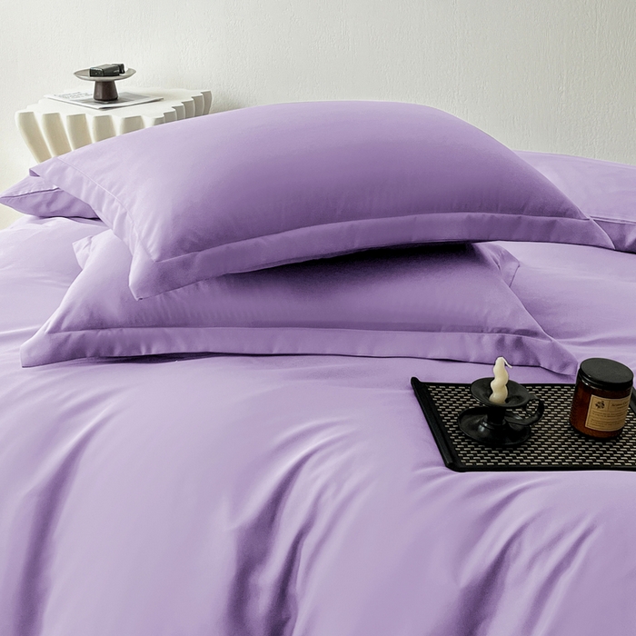 91家纺网 家纺一手货源 找家纺 恬澳家纺 2025新款纯色亲肤四件套-极简 极简-水晶紫