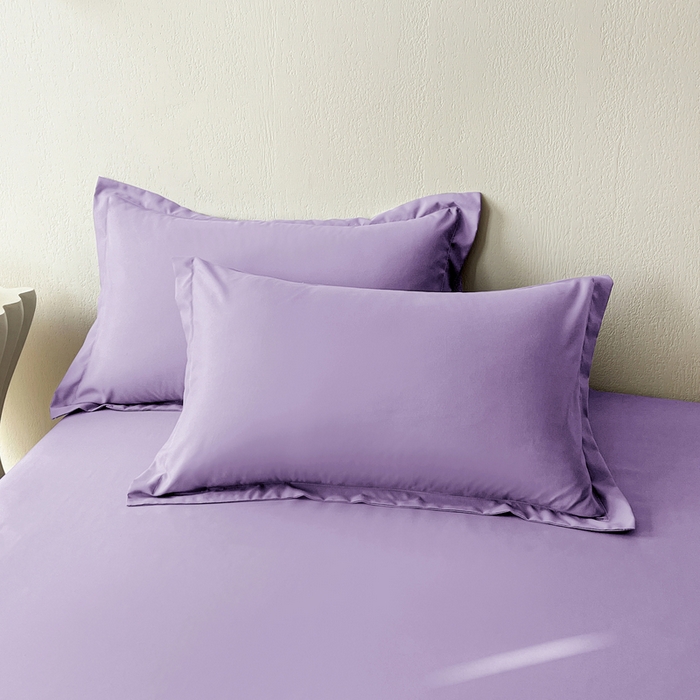 91家纺网 家纺一手货源 找家纺 恬澳家纺 2025新款纯色亲肤四件套-极简 极简-水晶紫