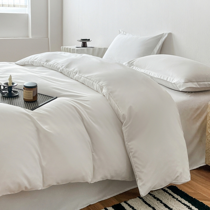 91家纺网 家纺一手货源 找家纺 恬澳家纺 2025新款纯色亲肤四件套-极简 极简-象牙白