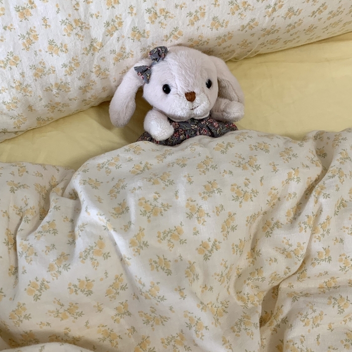 91家纺网 家纺一手货源 找家纺 源启生活 2025新款A类全棉双层纱四件套 小美满