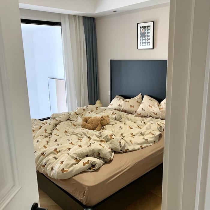 91家纺网 家纺一手货源 找家纺 源启生活 2025新款A类全棉双层纱四件套 修修狗