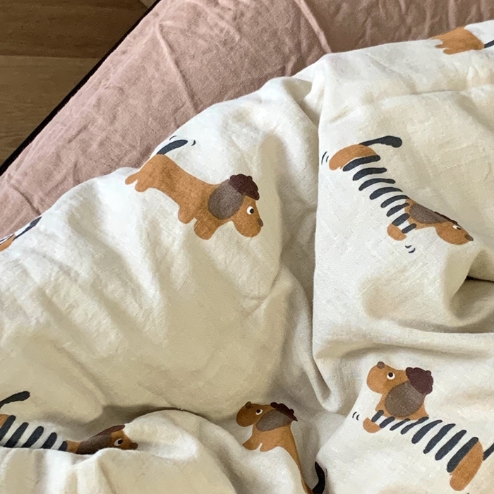 91家纺网 家纺一手货源 找家纺 源启生活 2025新款A类全棉双层纱四件套 修修狗