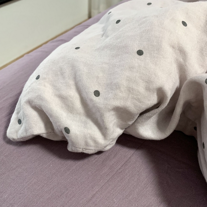 91家纺网 家纺一手货源 找家纺 源启生活 2025新款A类全棉双层纱四件套 芋泥啵啵