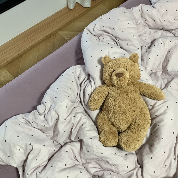 91家纺网 家纺一手货源 找家纺 源启生活 2025新款A类全棉双层纱四件套 芋泥啵啵