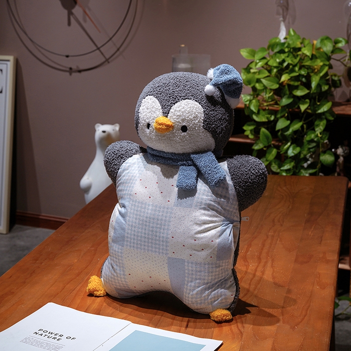 91家纺网 家纺一手货源 找家纺 （总）仟亿莱 2025新款ins企鹅豆袋三用玩偶抱枕