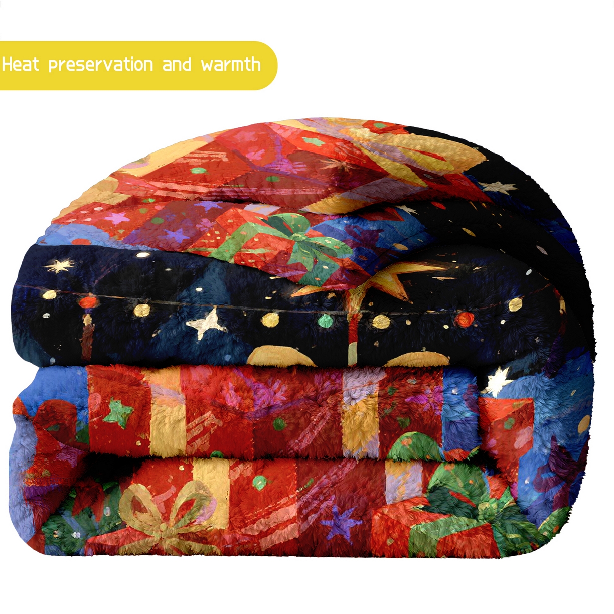 91家纺网 家纺一手货源 找家纺 一件定制pod模式jit跨境180G牛奶绒被子三件套一件代发shein亚马逊速卖通24小时内发货-圣诞系列